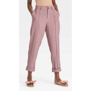 A New Day High Rise Slim Straight Leg Pintuck Ankle Pants